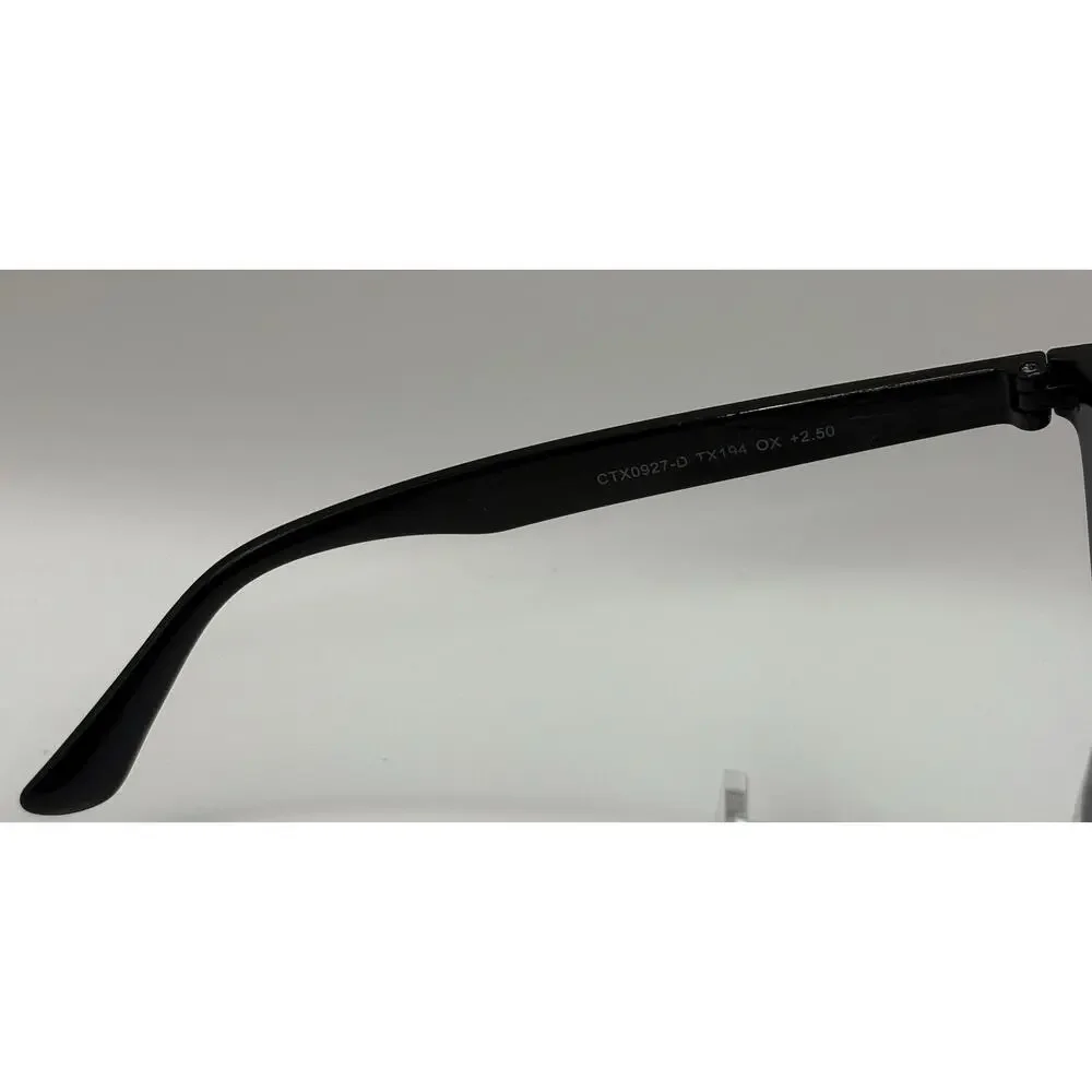 Tahari CTX0927-D TX194 Black Reading Glasses +2.50 Square Women